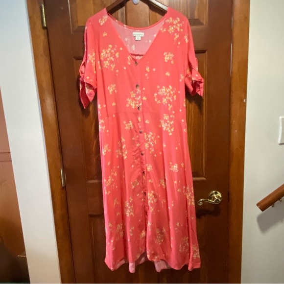 Peyton & Parker Women’s Short Sleeve Floral Button Down Maxi Dress Size XL - Picture 3 of 10